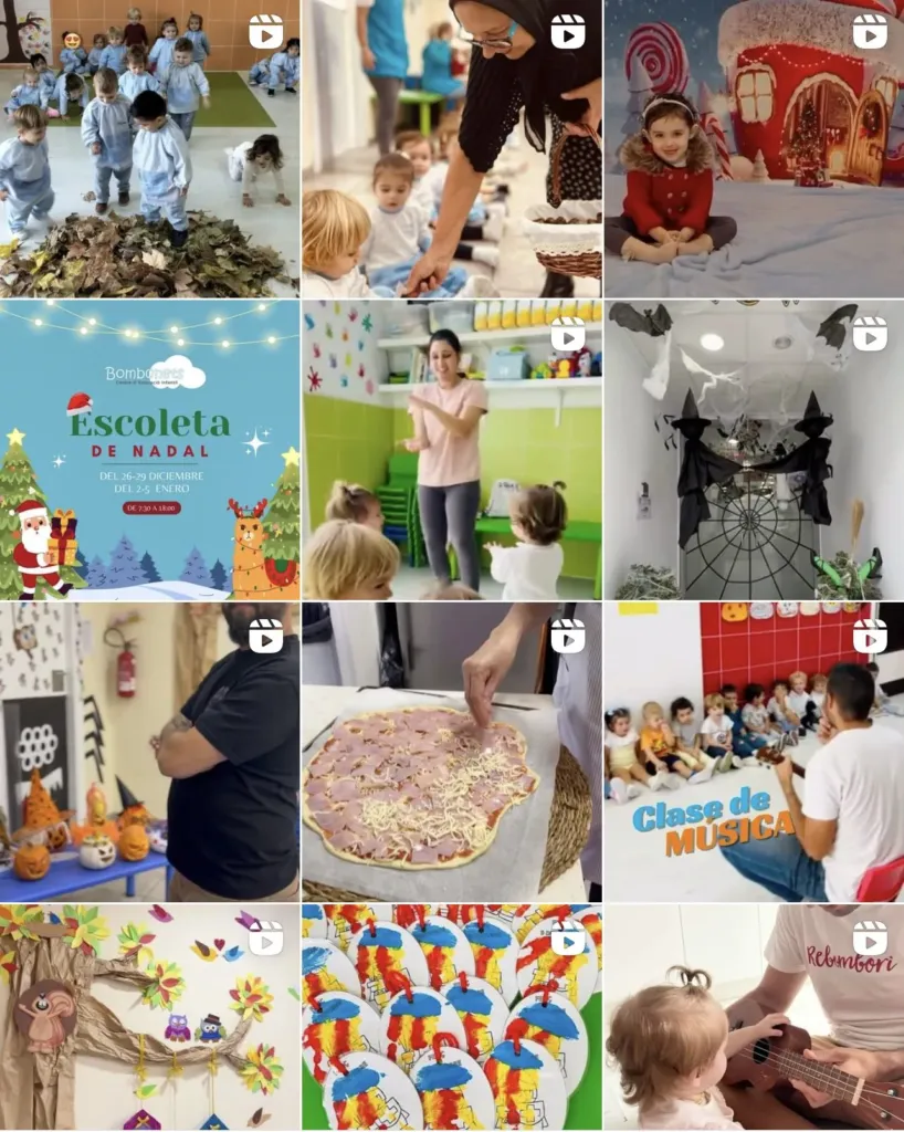 Actividades del centro de educación infantil Bombonets en Instagram