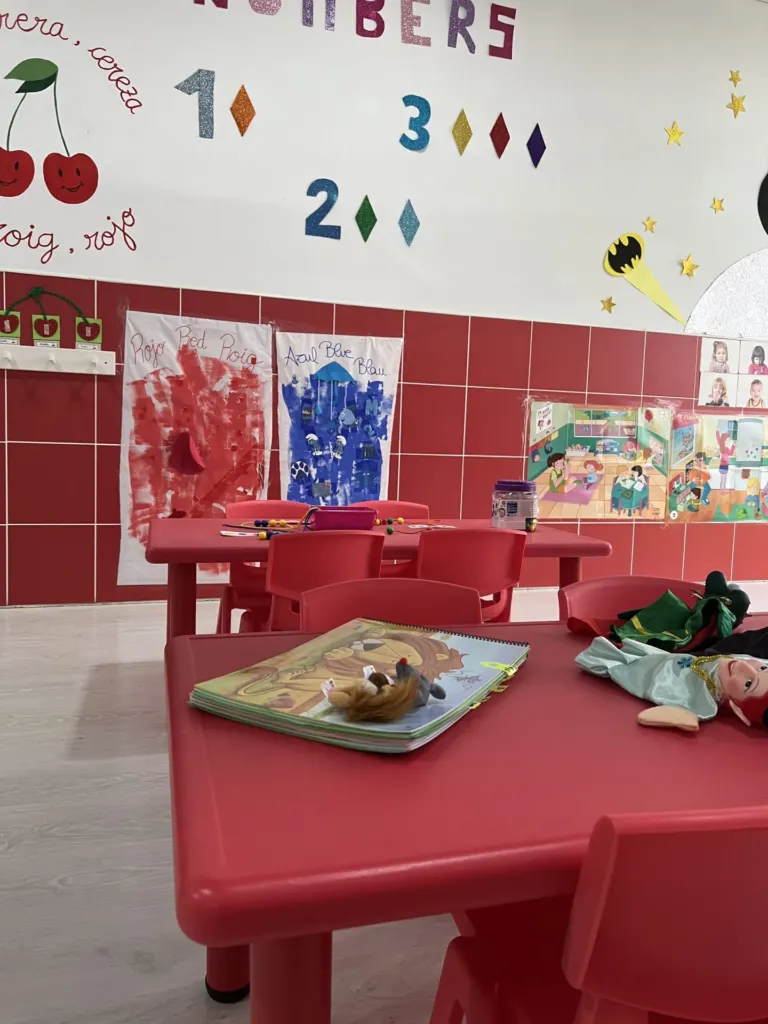 Aula de 2 a 3 años del centro de educación infantil Bombonets en Dénia