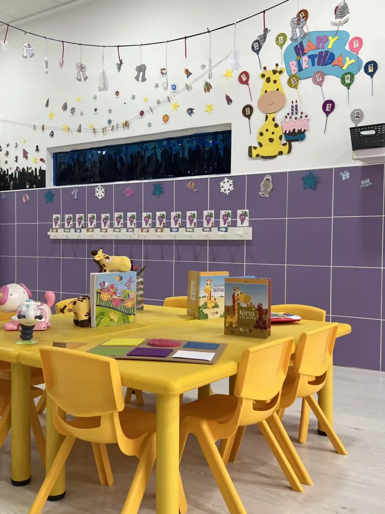 Aula de 1 a 2 años del centro de educación infantil Bombonets en Dénia